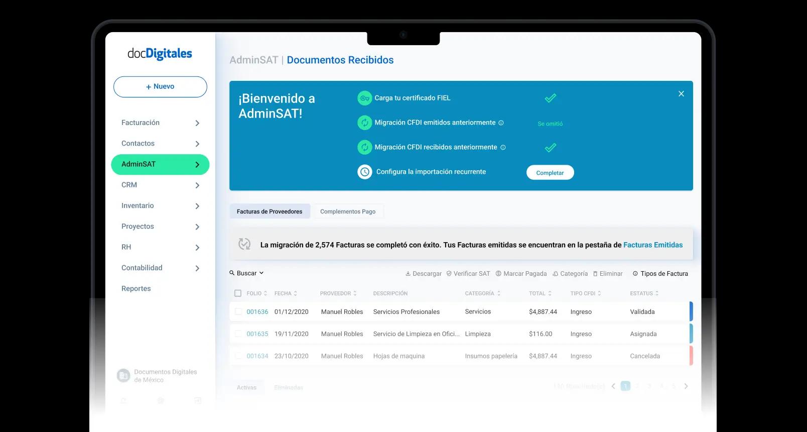 AdminSAT: Migración Automática de Facturas